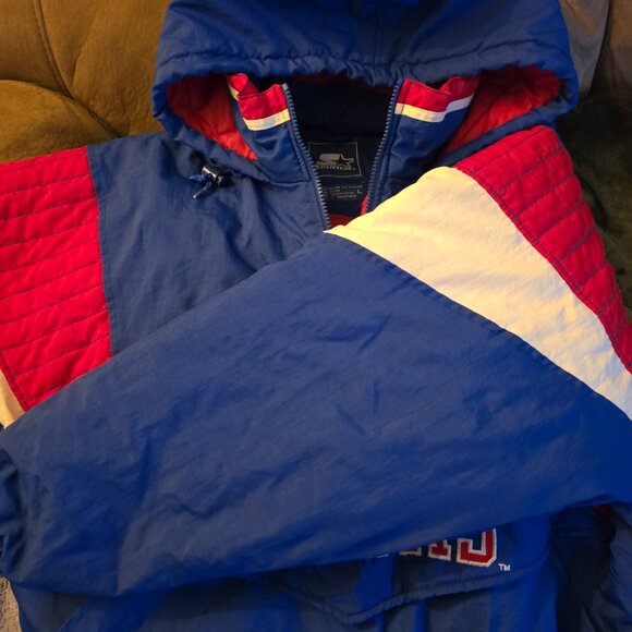 Vintage 90s NCAA kansas jayhawks starter jacket half zip - large - Picture 10 of 11